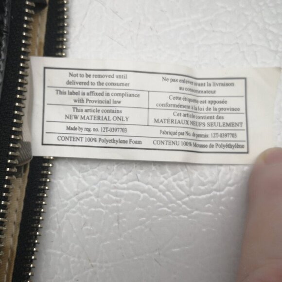 Guess Ladies Black Faux Leather Zipper Closure Chain Straps Hand/Shoulder Bag - Picture 7 of 10